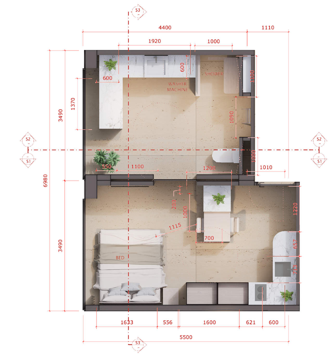 Accessible ensuite floor plan