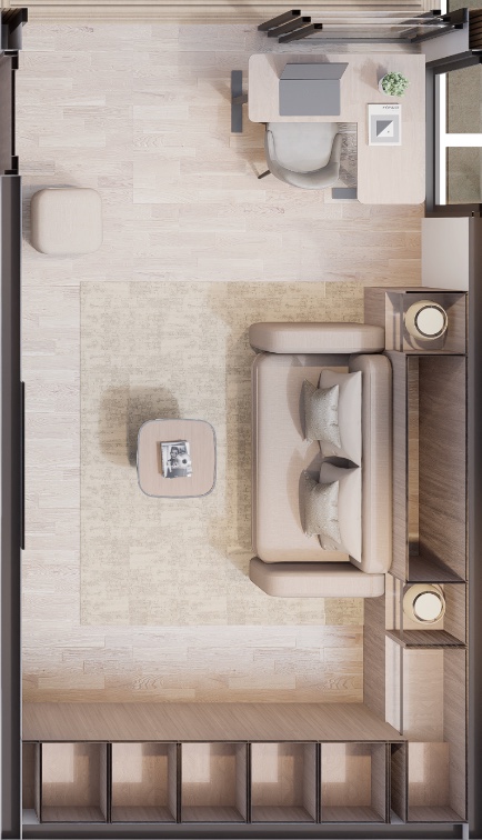 Living module · day mode floor plan